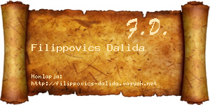 Filippovics Dalida névjegykártya